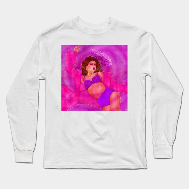 Telepathy Long Sleeve T-Shirt by RobertRedART